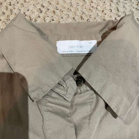 Oak + Fort Button Up - Beige - Size Medium - Picture 3 of 4